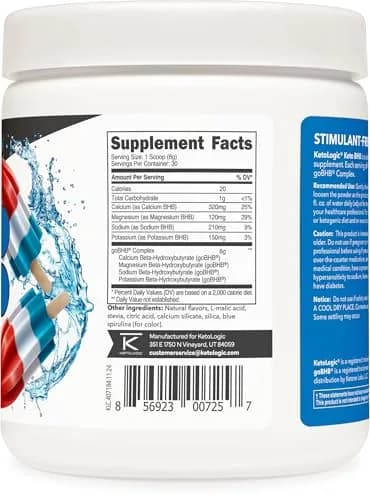 Ketologic Keto BHB (Patriot Pop) 8.9oz | Supports Ketosis & Weight Loss thumbnail 4