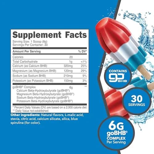Ketologic Keto BHB (Patriot Pop) 8.9oz | Supports Ketosis & Weight Loss thumbnail 2