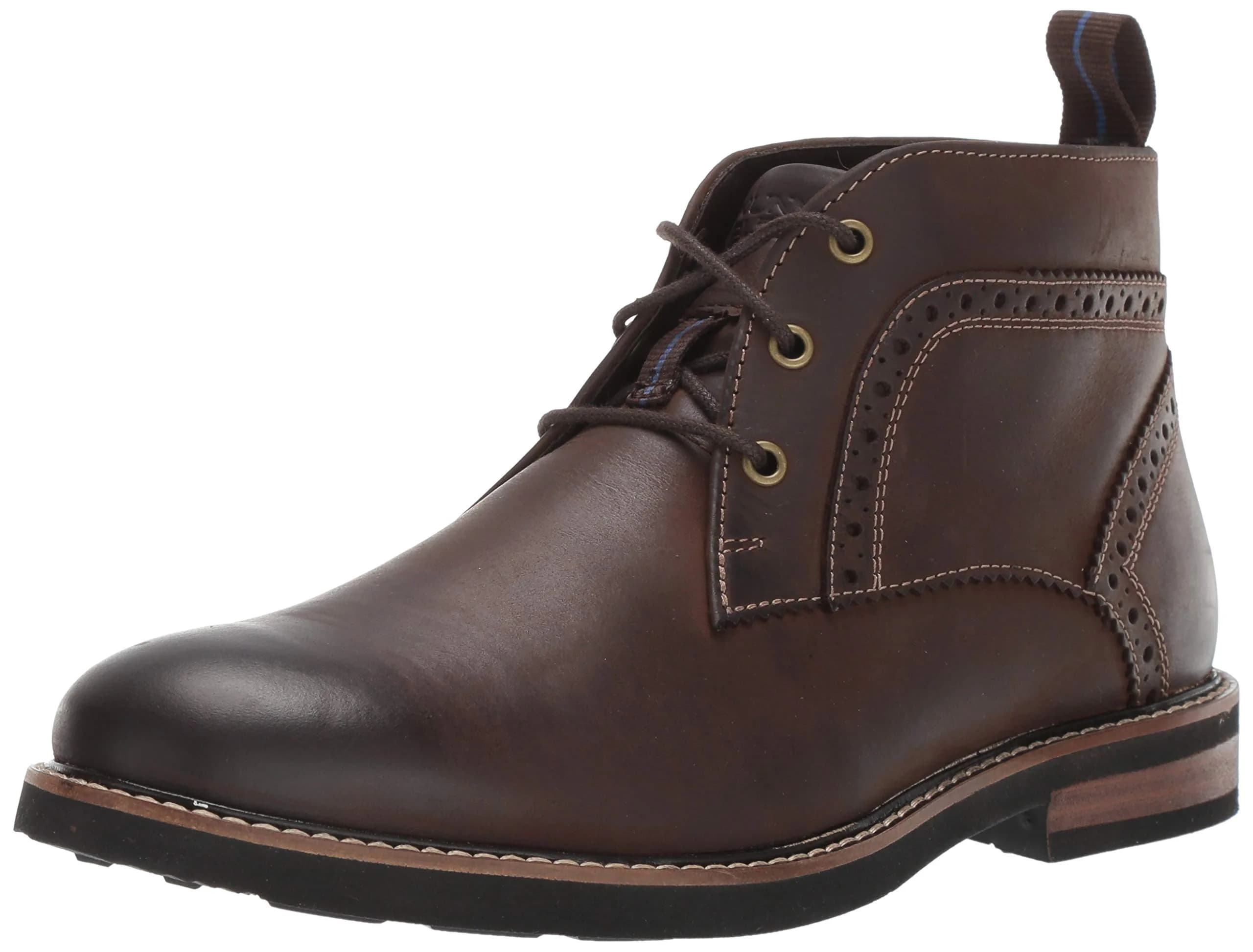 Nunn Bush Ozark Plain Toe Chukka Boot with KORE Walking Comfort Technology Brown Ch 10.5 | Casual Men’s Leather Shoes