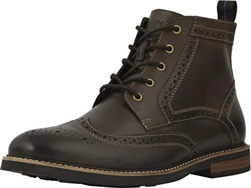 Nunn Bush Odell Wingtip Boot with KORE Walking Comfort Technology Brown 8.5 | Stylish Business Casual Footwear - main product image
