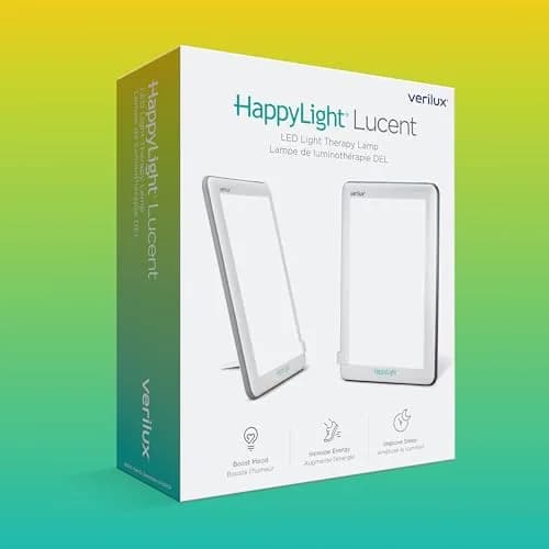 Verilux HappyLight Lucent Light Therapy Lamp, 10,000 Lux, UV-Free LED | Portable, Full Spectrum Mood & Sleep Support thumbnail 8