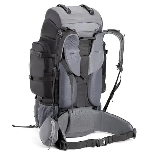 TRIPOLE Walker 65 Litres Rucksack Internal Frame with Metal Rod, Rain Cover, Bottom Opening, Laptop Section (Black) | 1.6 kg (3.5 lb) Heavy Duty Backpack thumbnail 8