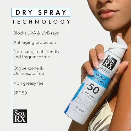 SolRX SPF 50 Sunscreen Spray 6 oz | Reef Friendly, Water & Sweat Resistant thumbnail 3