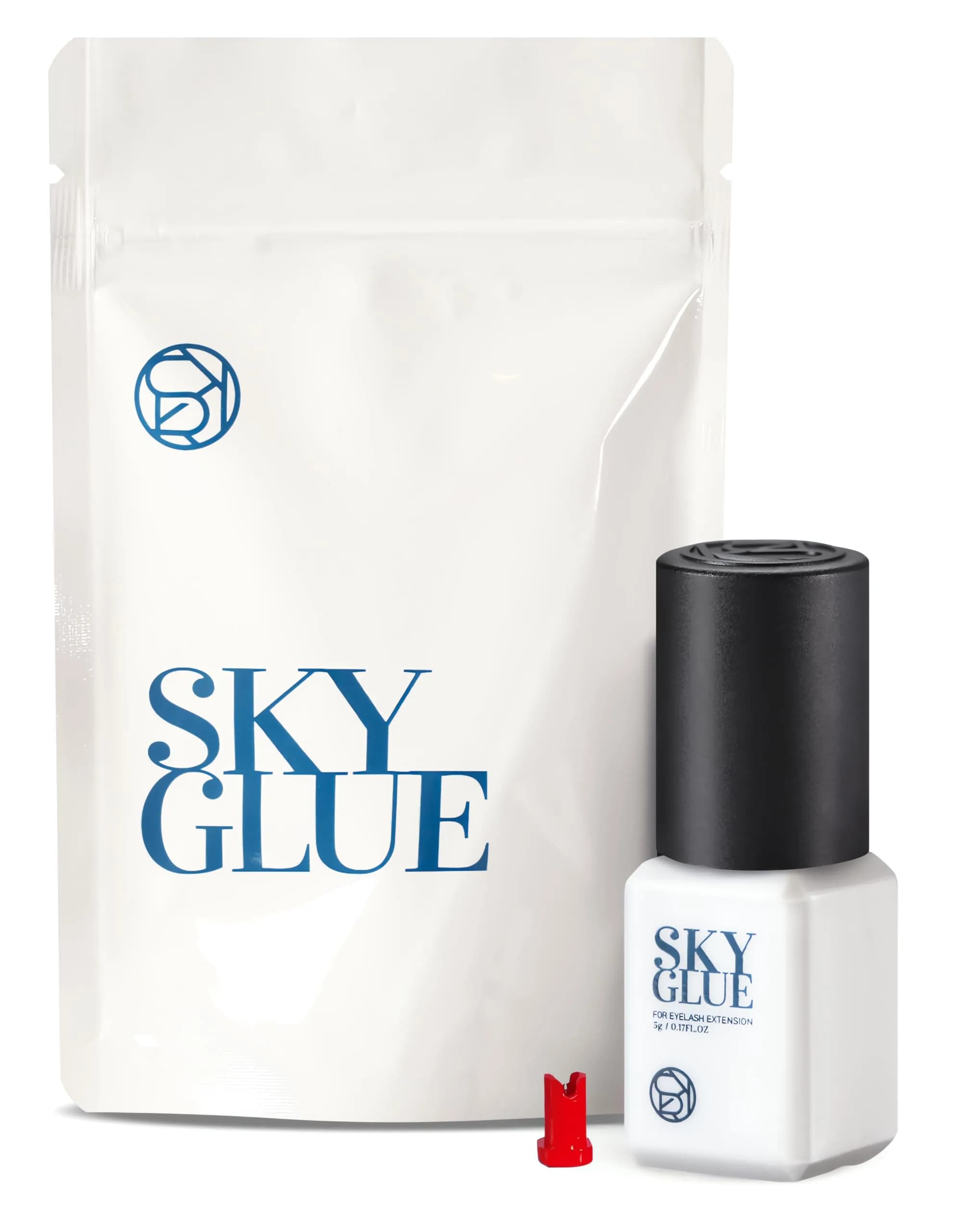 Sky D Eyelash Extension Adhesive 5ml (0.17 Fl Oz) | Professional Black Bonding Glue for 4-6 Week Retention — Black