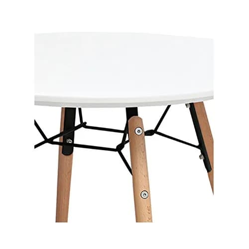 2xhome Kids Size White Round Circle Activity Table with Eiffel Dowel Leg | Durable Solid Wood Kids Table for Classroom & Home thumbnail 6