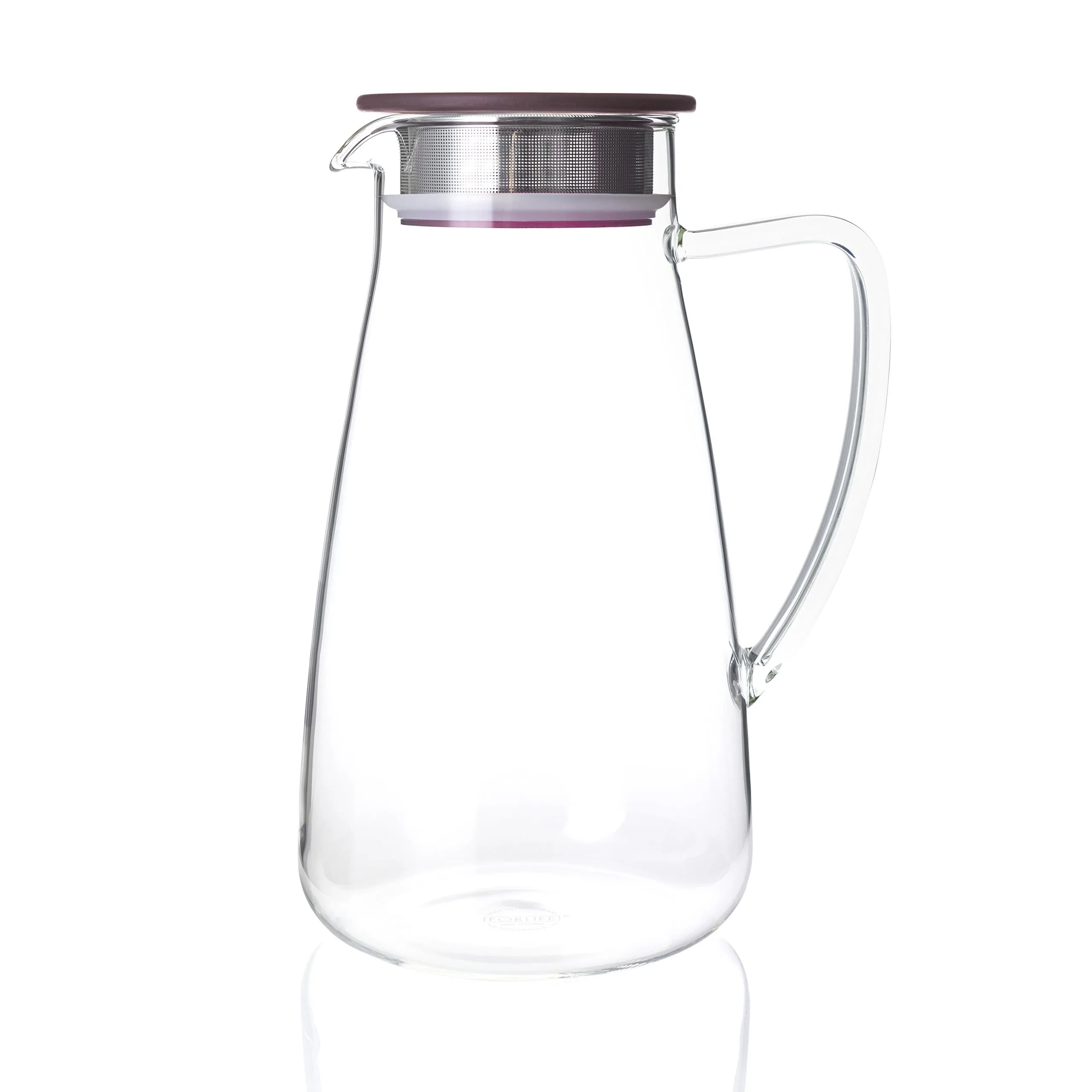 FORLIFE Flask Glass Iced Tea Jug 64oz | Thermal Shock Resistant Borosilicate Glass - main product image