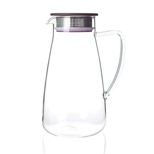 FORLIFE Flask Glass Iced Tea Jug 64oz | Thermal Shock Resistant Borosilicate Glass thumbnail 1