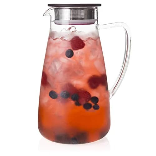 FORLIFE Flask Glass Iced Tea Jug 64oz | Thermal Shock Resistant Borosilicate Glass thumbnail 3