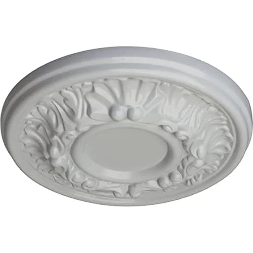 Ekena Millwork Odessa Hand-Painted Ceiling Medallion, Pharaoh's Gold | Lightweight, Hand-Carved Design thumbnail 2
