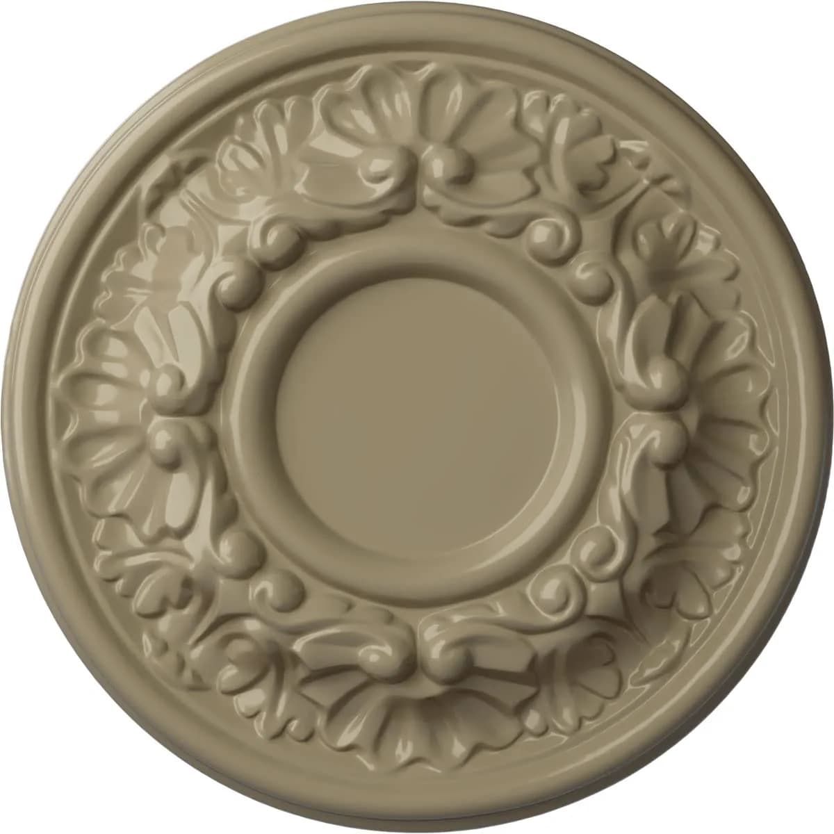 Ekena Millwork Odessa Ceiling Medallion 7-1/2"OD x 1-1/8"P | Hand Carved Urethane Design — Gobi Desert (Flat Finish)