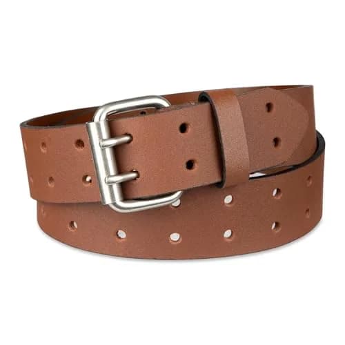 Dickies Men's Leather Double Prong Belt, Tan, 38 | Durable Fully Adjustable Leather Belt thumbnail 2