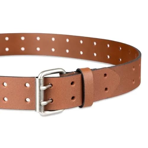 Dickies Men's Leather Double Prong Belt, Tan, 38 | Durable Fully Adjustable Leather Belt thumbnail 3