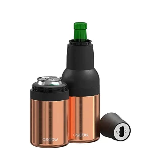 asobu Frosty Beer Holder 2 Go Vacuum Insulated 16oz | Double Walled Stainless Steel, Keeps Beer Cold 12h thumbnail 2