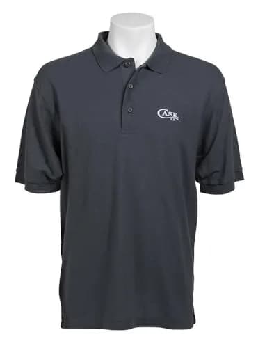 Case Polo Shirt - Gray, Medium | Classic Crew Neck Regular Fit Short Sleeve thumbnail 1
