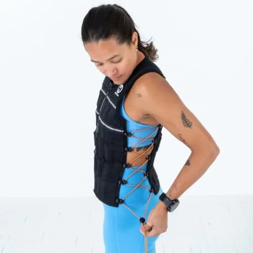 Hyperwear Hyper Vest ELITE Thin Weighted Vest, Black, S, 15 lb | Adjustable USA Steel Weights for Strength & Fitness thumbnail 5
