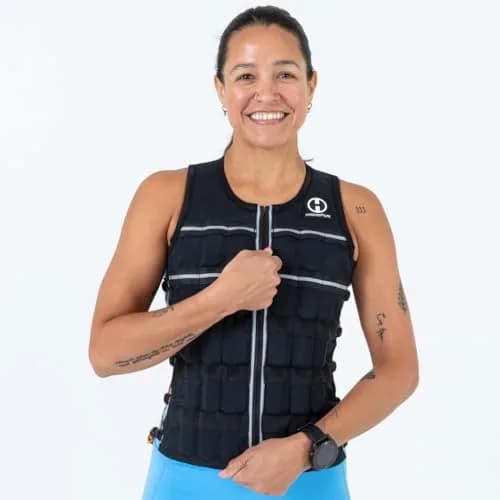 Hyperwear Hyper Vest ELITE Thin Weighted Vest, Black, S, 15 lb | Adjustable USA Steel Weights for Strength & Fitness thumbnail 6