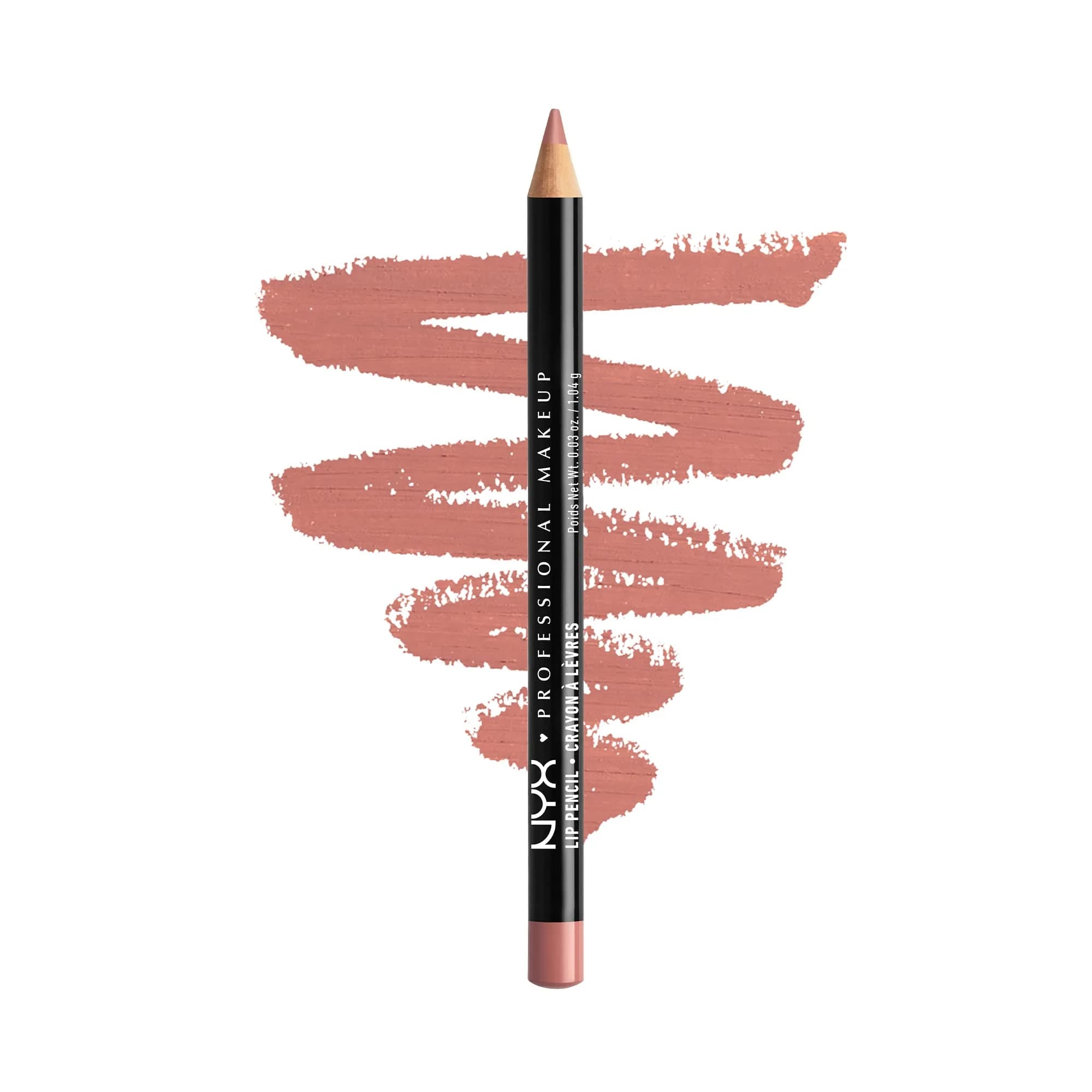 NYX PROFESSIONAL MAKEUP Slim Lip Pencil Nude Pink 0.2g (0.007 oz) | Creamy Long-Lasting Lip Liner - main product image