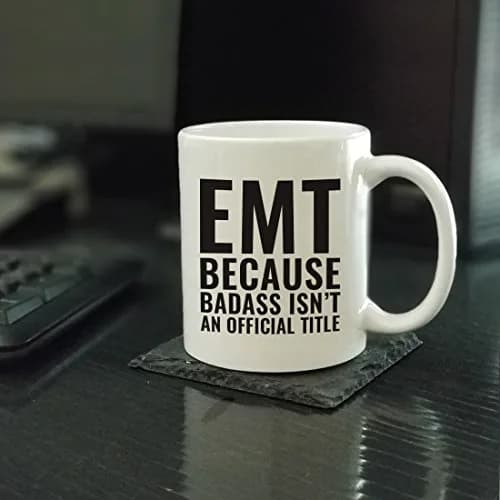 Andaz Press 11oz. Coffee Mug Gag Gift EMT Because Badass Isn't | Humorous Ceramic Mug for All Occasions thumbnail 2