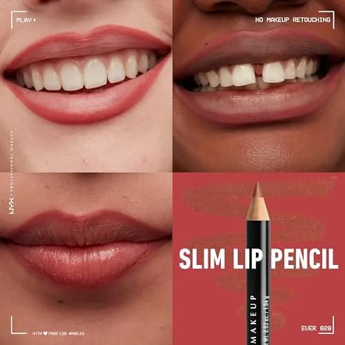 NYX PROFESSIONAL MAKEUP Slim Lip Pencil, Ever Shade | Creamy, Long-Lasting Lip Liner (0.88cm x 12.7cm x 0.71cm) thumbnail 4