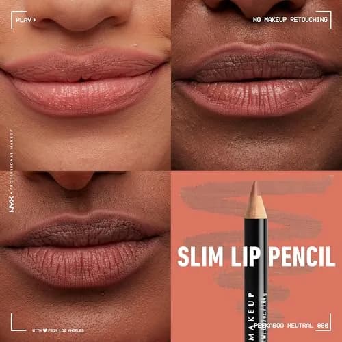 NYX PROFESSIONAL MAKEUP Slim Lip Pencil, Peakaboo Neutral | Long-Lasting Creamy Lip Liner (0.04oz) - view 4
