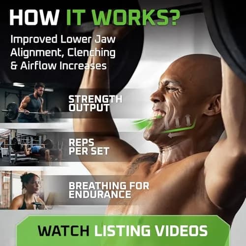 New Age Performance 6DS Weightlifting Mouthpiece | Heavy Lifting Jaw Stabilizer for Strength & Reps thumbnail 3