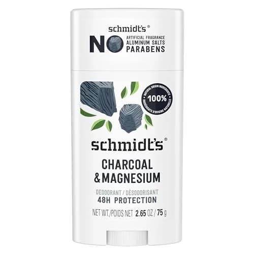 Schmidt's Vegan Deodorant Charcoal & Magnesium Stick 75g (2.65 oz) | 24-Hour Odor Protection thumbnail 1
