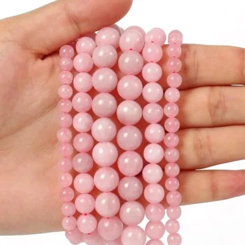 LIFAVOVY 6mm Natural Rose Quartz Beads | Round Gemstone Jewelry Loose Beads (60-62pcs/strand) thumbnail 1