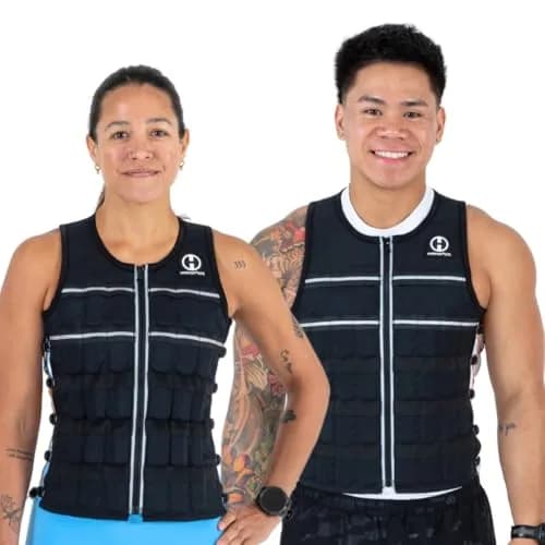 Hyperwear Hyper Vest ELITE Thin Weighted Vest, Black, M, 20 lb | Comfortable, Adjustable, USA Steel Weights thumbnail 2