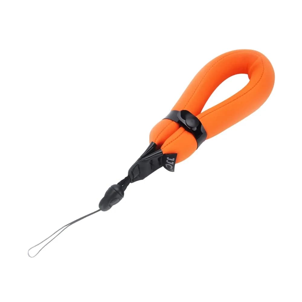 JJC Waterproof Floating Camera Wrist Strap for Olympus TG-7 Kodak WPZ2 | Keeps Gear Afloat & Visible — Orange - main product image