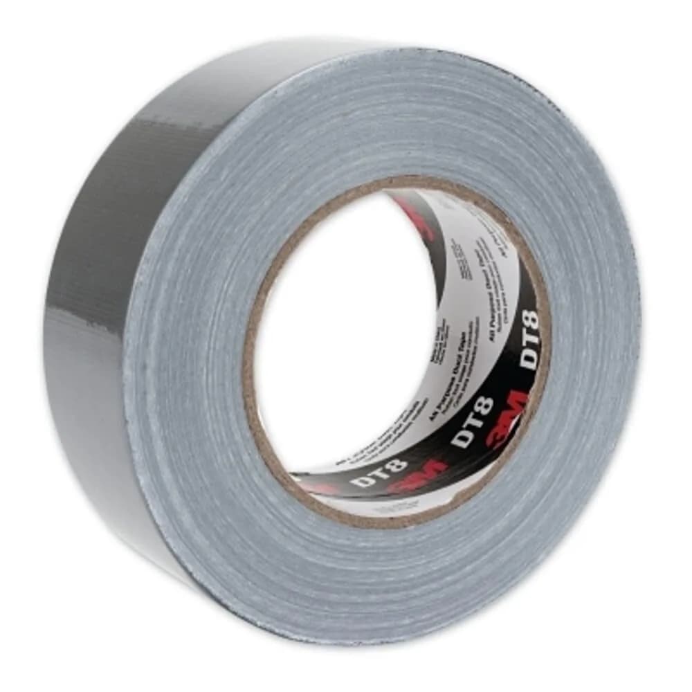3M All Purpose Duct Tape DT8, Silver, 48 mm x 54.8 m (1.88 in x 60 yd) | Strong Cloth Tape for Everyday Use - main product image