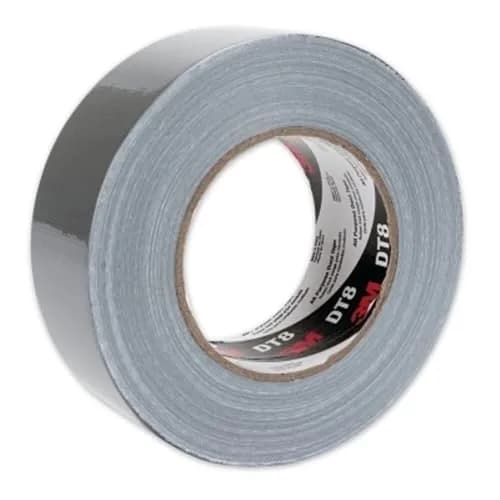 3M All Purpose Duct Tape DT8, Silver, 48 mm x 54.8 m (1.88 in x 60 yd) | Strong Cloth Tape for Everyday Use thumbnail 1