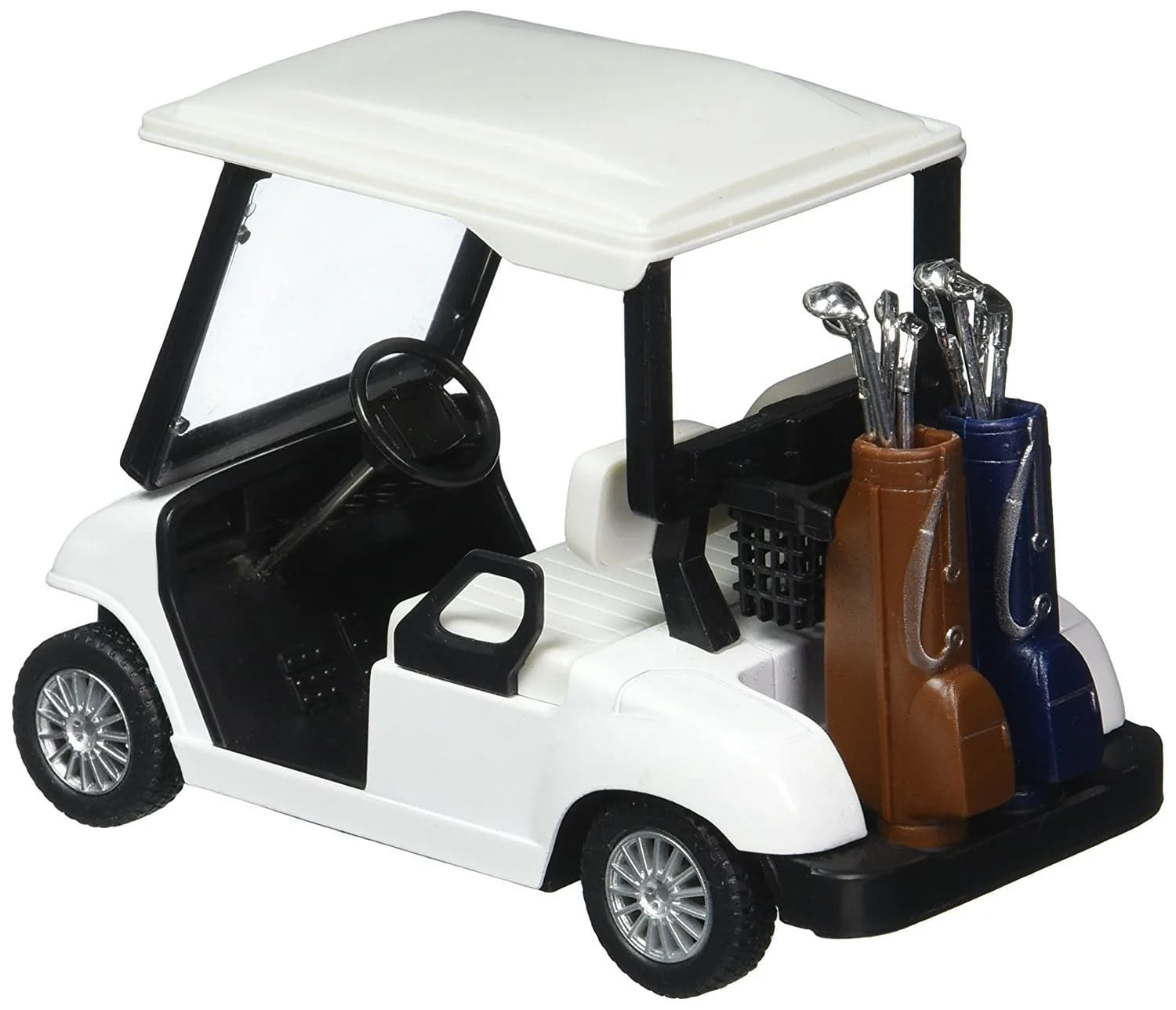 KinsFun Golf Cart Pullback Action Toy 11.4 cm (4.5 Inches) | Detailed Die Cast Metal Model with Moveable Clubs - view 2