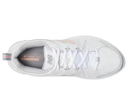 New Balance Women's 608 V5 Casual Comfort Cross Trainer, White/Pink, Size 5 | Supportive & Cushioned for All-Day Wear thumbnail 2