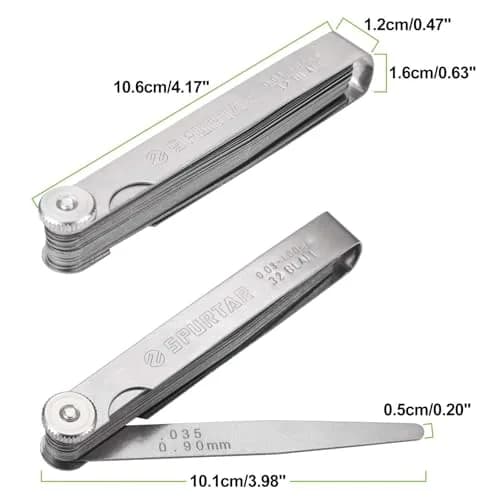 Spurtar Tapered Feeler Gauge Set 0.03-1.00mm (0.001-0.04") 32 Blades | Precision Gap Measurement Tool thumbnail 4