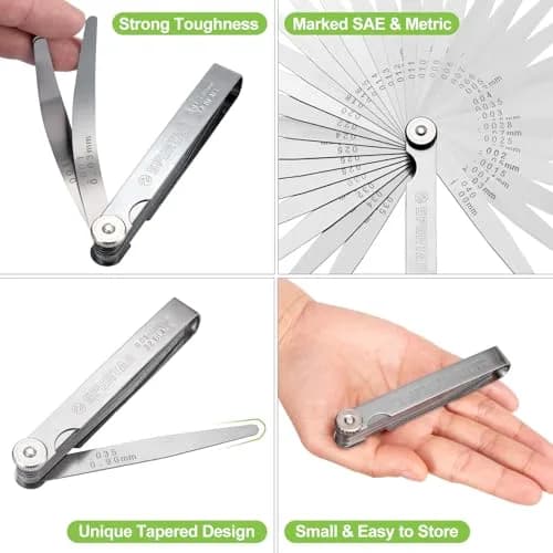 Spurtar Tapered Feeler Gauge Set 0.03-1.00mm (0.001-0.04") 32 Blades | Precision Gap Measurement Tool thumbnail 3