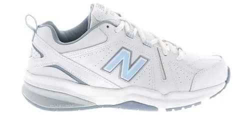 New Balance Women's 608 V5 Casual Comfort Cross Trainer, White/Light Blue, 6.5 | Supportive & Durable thumbnail 2