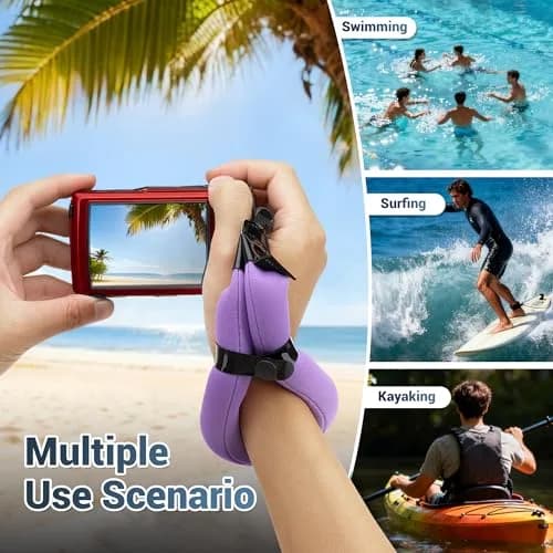 JJC Waterproof Floating Camera Wrist Strap for Olympus TG-7, Kodak WPZ2, GoPro Hero 13/12, Nikon Coolpix W300 | Keeps Gear Afloat & Visible thumbnail 5