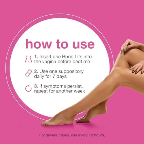 NutraBlast Boric Life Boric Acid Suppositories 600mg 60 Count | Supports Intimate Health thumbnail 4