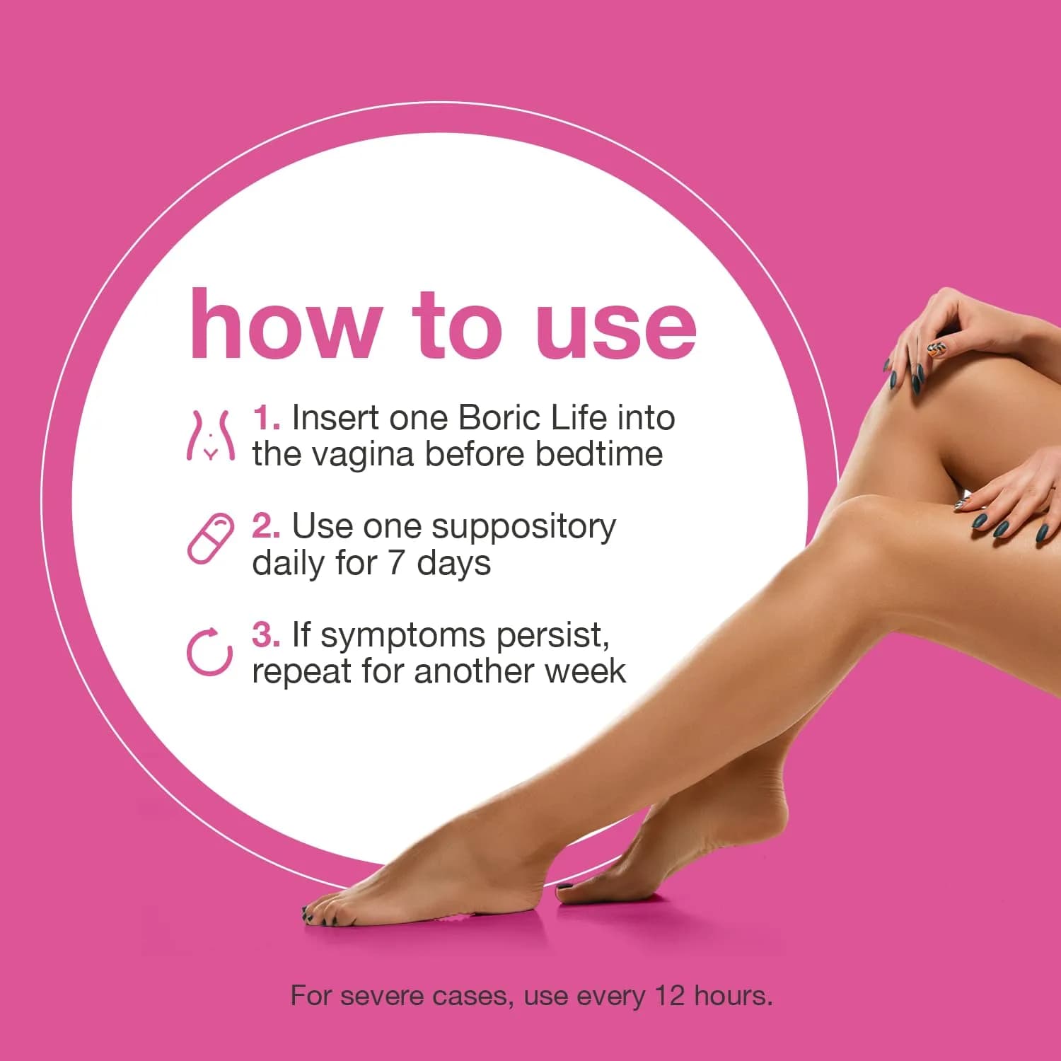 NutraBlast Boric Life Boric Acid Suppositories 600mg 60 Count | Supports Intimate Health - view 4
