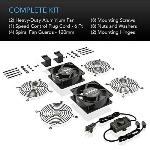 AC Infinity AXIAL S1238D Dual 120mm Muffin Fan with Speed Controller | High Airflow, UL Certified thumbnail 5