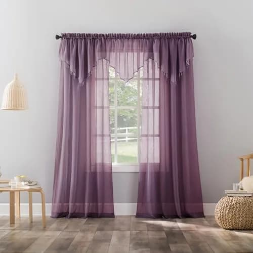 No. 918 Erica Crushed Sheer Voile Curtain Panel 51" x 95" | Elegant Sheer Privacy Layer thumbnail 6