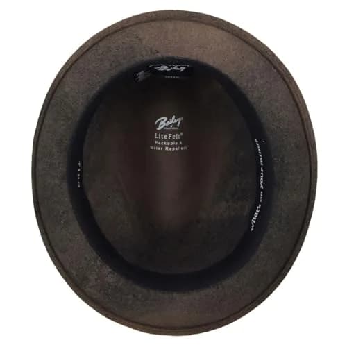 Bailey Tino Fedora Trilby Hat, Taupe Swirl, XXL | Water Resistant & Shape Retentive thumbnail 4