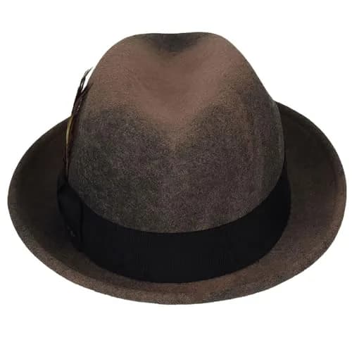 Bailey Tino Fedora Trilby Hat, Taupe Swirl, XXL | Water Resistant & Shape Retentive thumbnail 3