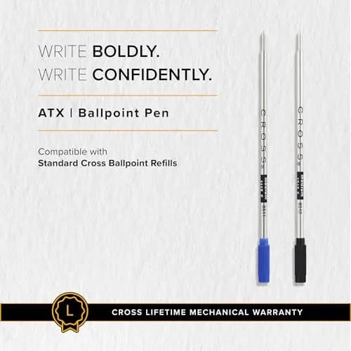 Cross ATX Brushed Rose Gold Ballpoint Pen, Medium Point, Black Ink | Smooth Writing, Refillable, Gift Box thumbnail 7