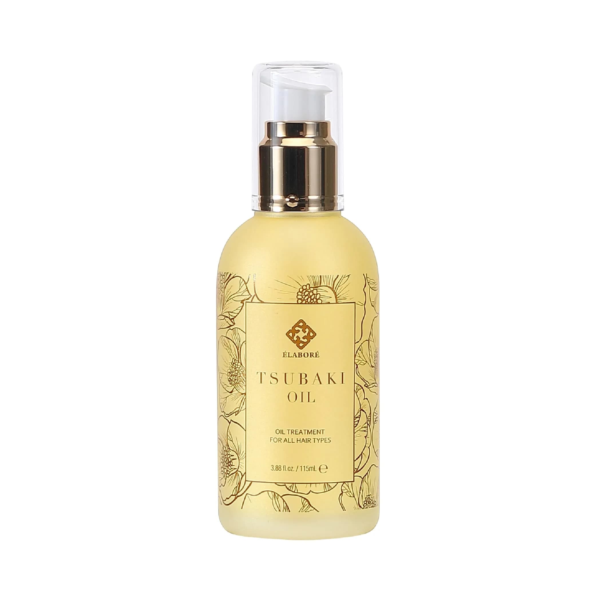 Elabore Tsubaki Oil 115ml (3.88 fl.oz) | Nourishing Hair Treatment for Dry Hair — 3.88 Fl Oz