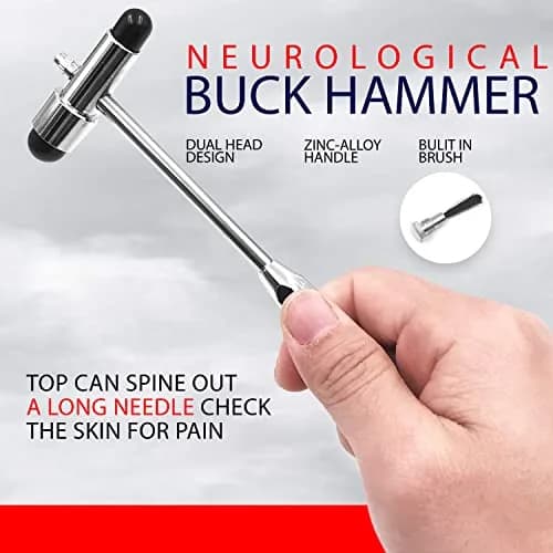 SurgicalOnline 7-Piece Neurological Reflex Hammer & Diagnostic Kit | Stainless Steel & Aluminum Alloy thumbnail 4