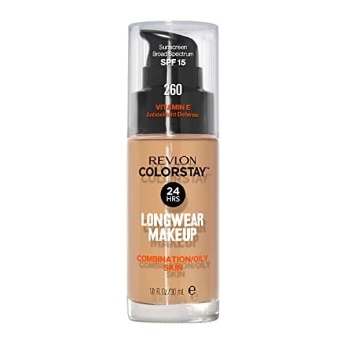 Revlon ColorStay Longwear Makeup for Combination/Oily Skin, 260 Light Honey, 29.57 ml (1 fl oz) | 24-Hour Matte Finish thumbnail 1