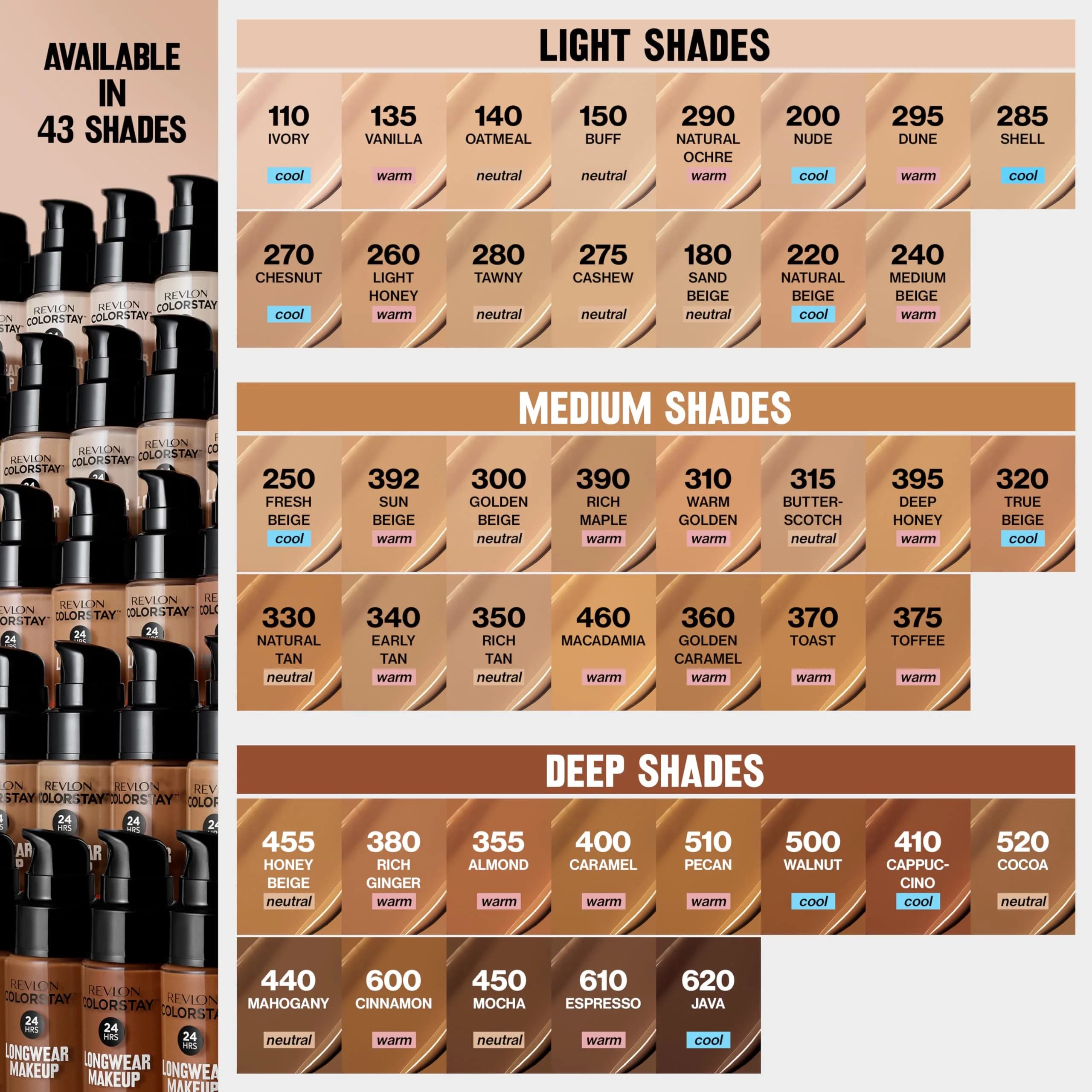 Revlon ColorStay Longwear Makeup for Combination/Oily Skin, 260 Light Honey, 29.57 ml (1 fl oz) | 24-Hour Matte Finish - view 8