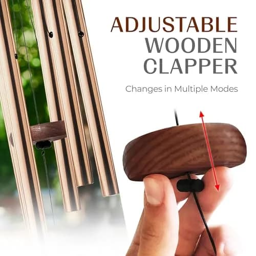 UpBlend Outdoors Havasu Bronze Aluminum Wind Chime 71cm (28") | Hand-Tuned E Major Pentatonic Scale thumbnail 6