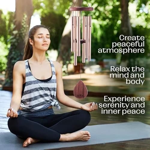 UpBlend Outdoors Havasu Bronze Aluminum Wind Chime 71cm (28") | Hand-Tuned E Major Pentatonic Scale thumbnail 2